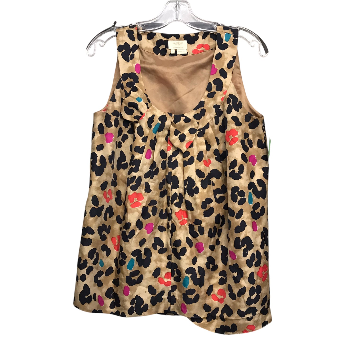Top Sleeveless Designer By Kate Spade In Animal Print, Size:S