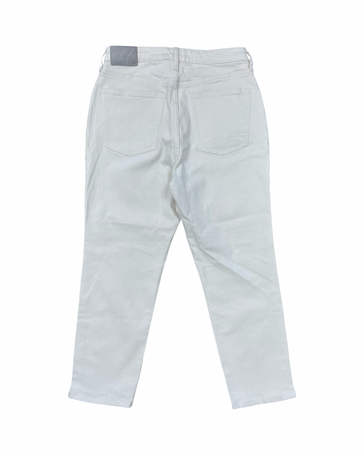 Jeans Straight By Everlane In Cream Denim, Size:8