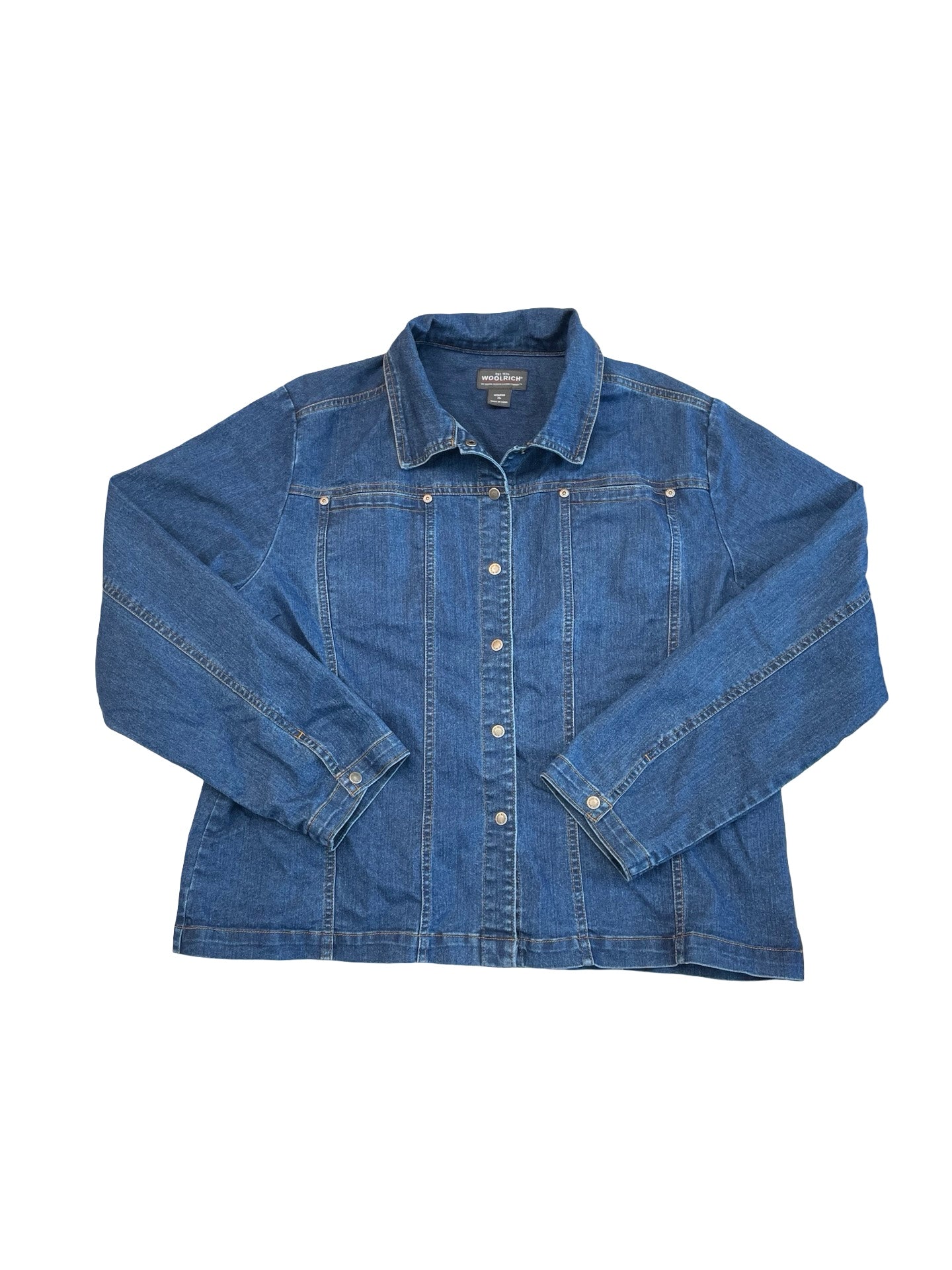 Jacket Denim By Woolrich In Blue Denim, Size:Xl