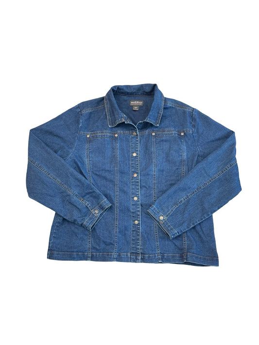 Jacket Denim By Woolrich In Blue Denim, Size:Xl