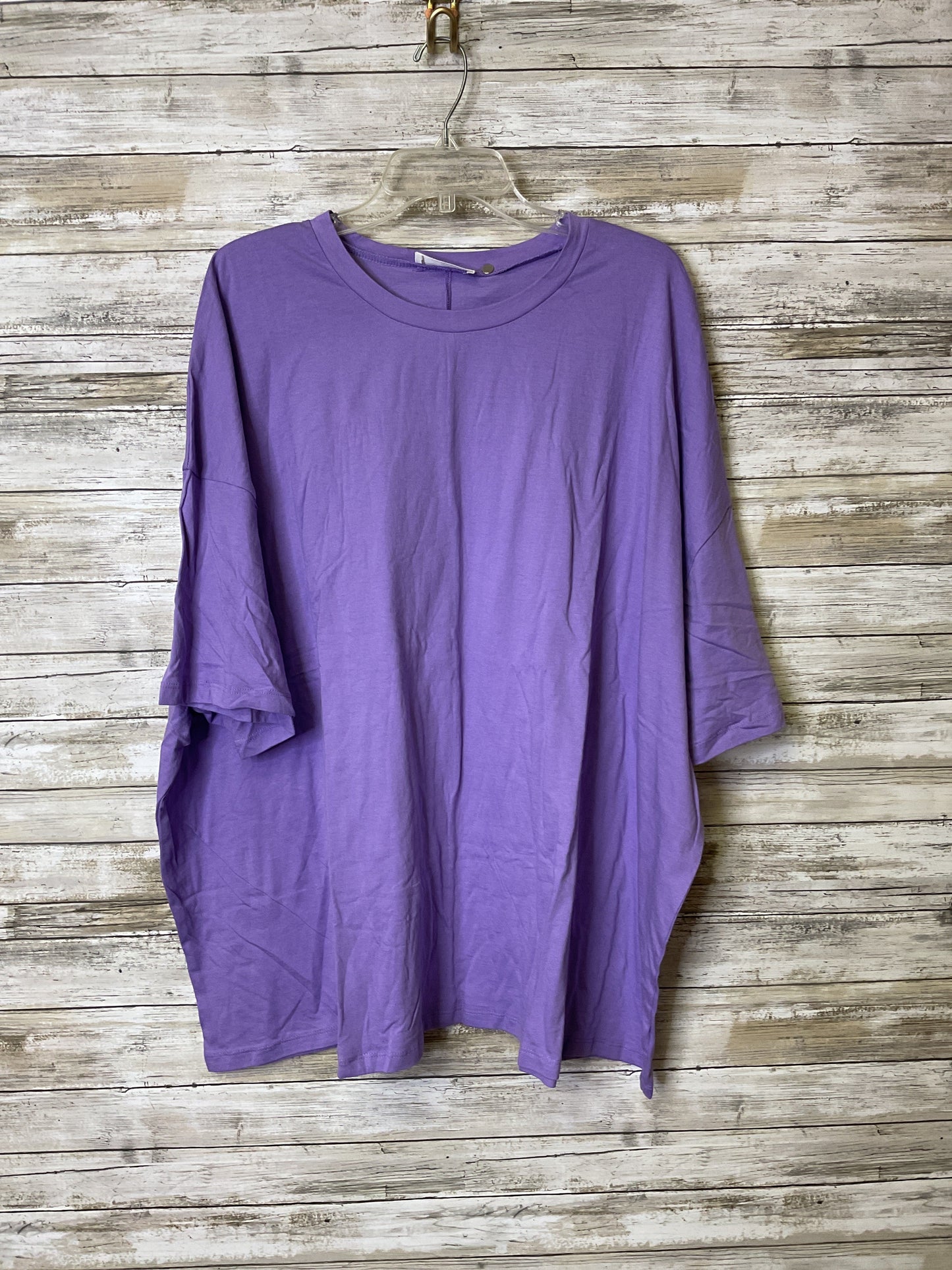 Top Ss By Zenana Outfitters In Purple, Size:2X