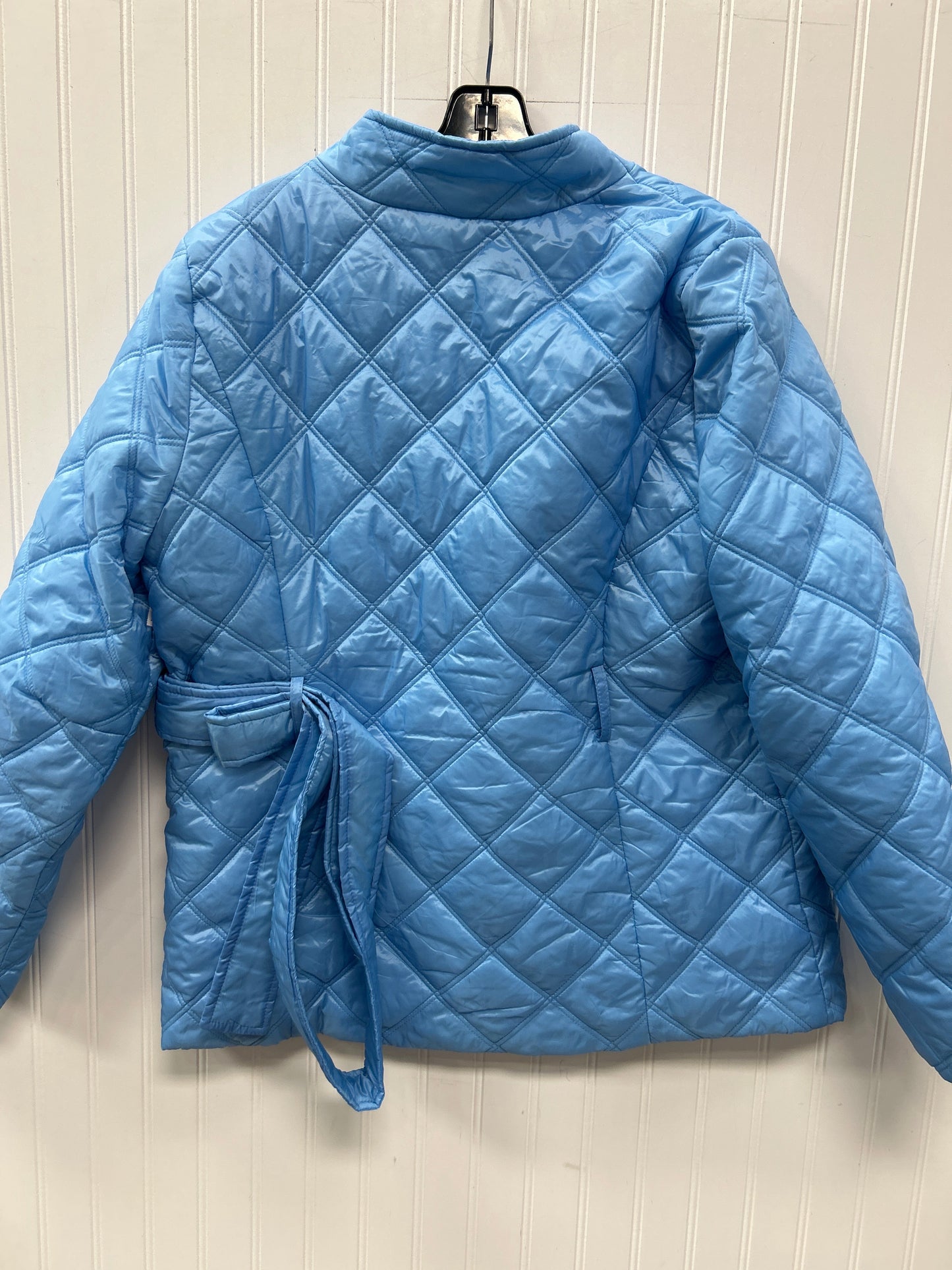 Jacket Puffer & Quilted By Susan Graver In Blue, Size:L