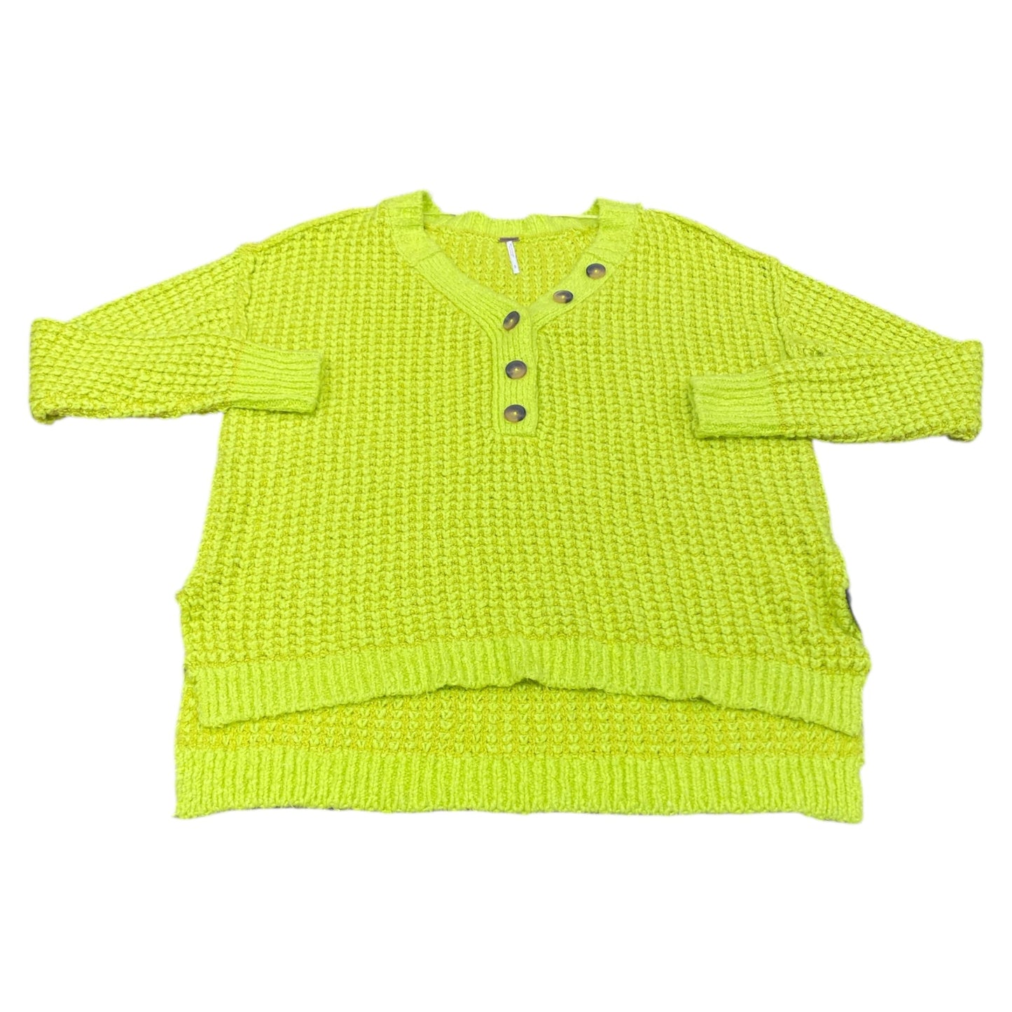 Sweater By Free People In Green & Yellow, Size:Sp