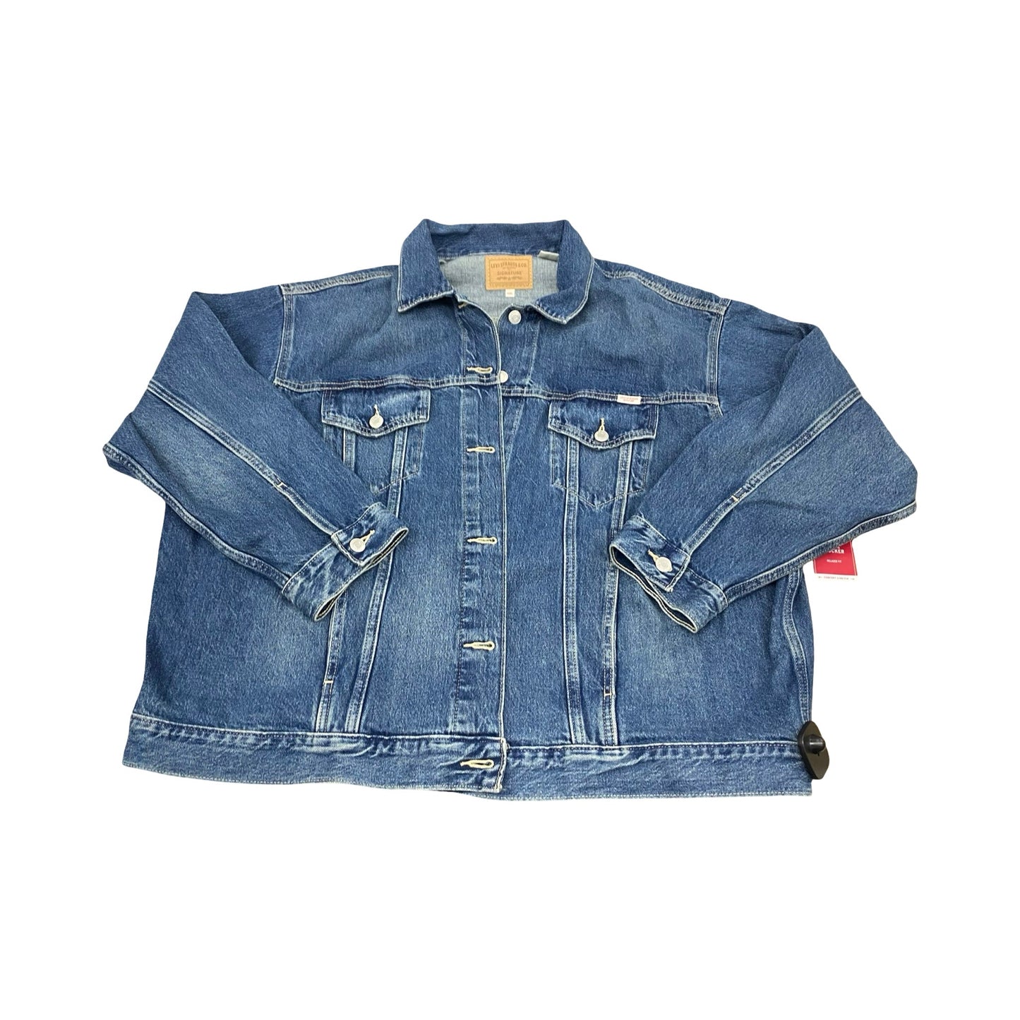 Jacket Denim By Levis In Blue Denim, Size:Xxl