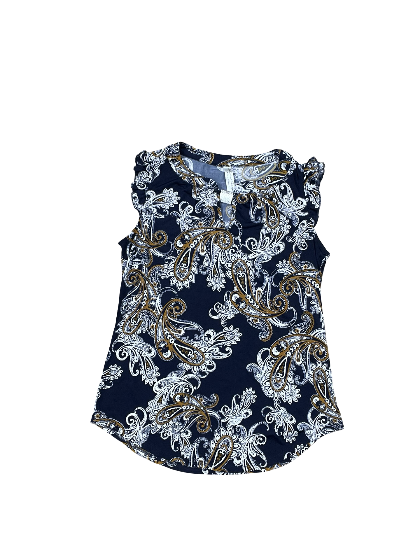 Top Sleeveless By Perseption Concept In Blue, Size:S