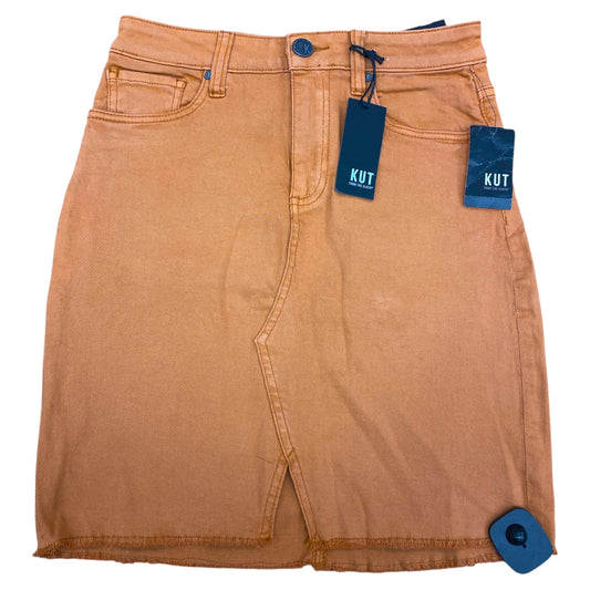 Skirt Midi By Kut In Orange Denim, Size:2