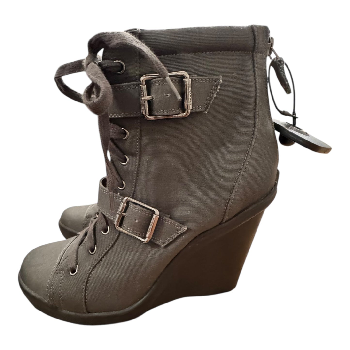 Boots Ankle Heels By Simply Vera In Grey, Size:8.5