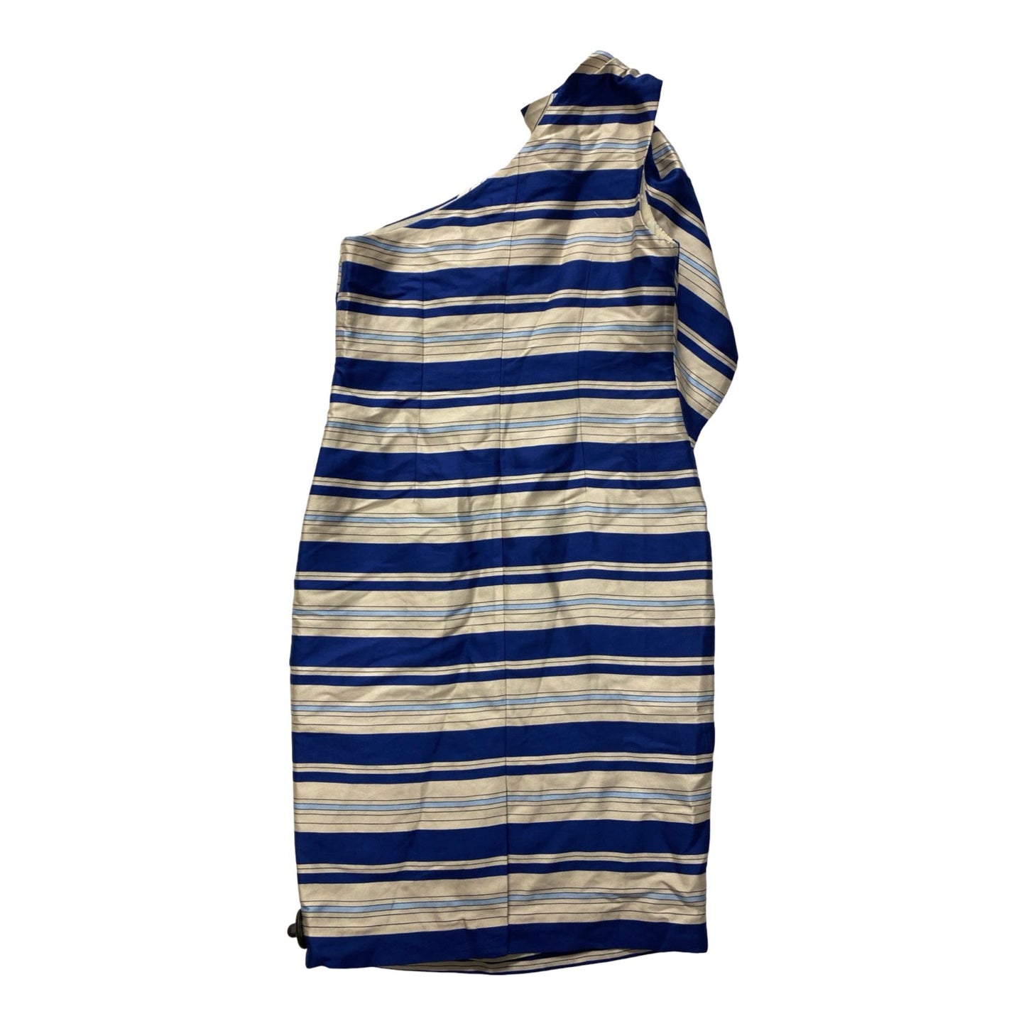 Dress Party Midi By Banana Republic In Blue & Tan, Size:8