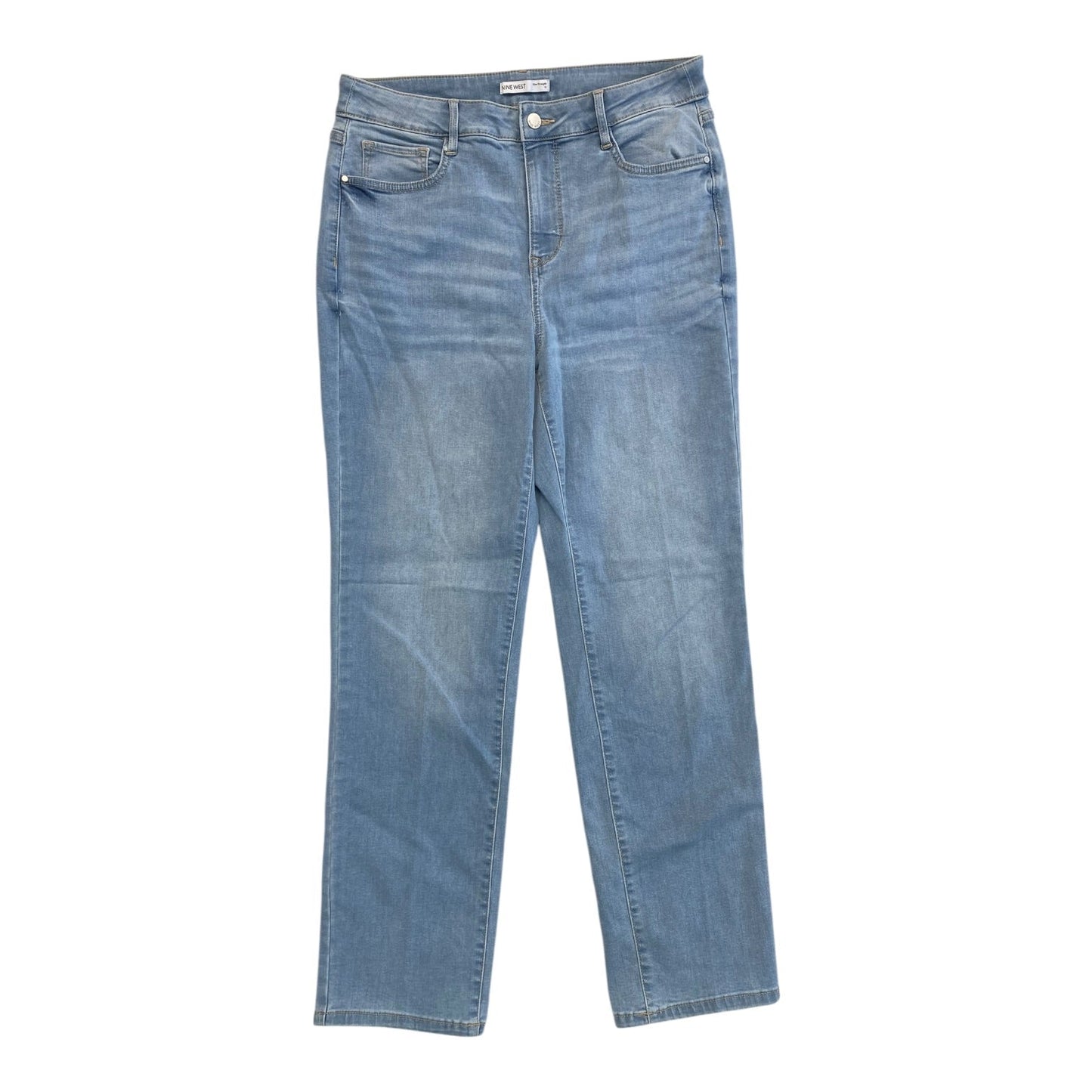 Jeans Straight By Nine West In Blue Denim, Size:12