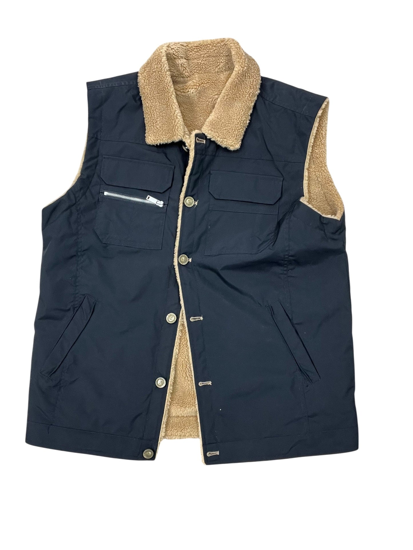 Vest Other By Clothes Mentor In Black & Tan, Size:Xl