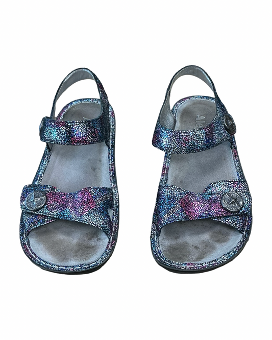 Sandals Heels Block By Alegria In Multi, Size:8.5