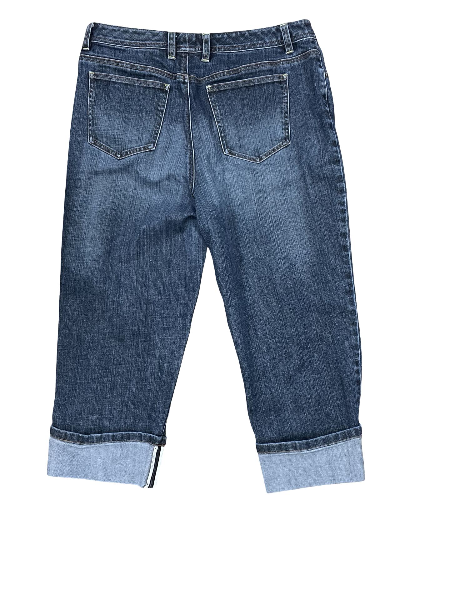 Jeans Cropped By Talbots In Blue Denim, Size:12