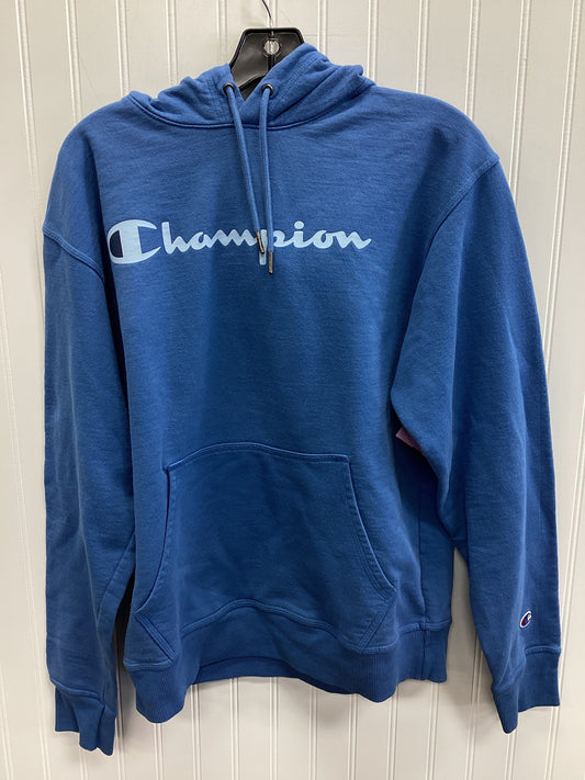 Sweatshirt Hoodie By Champion In Blue, Size:M
