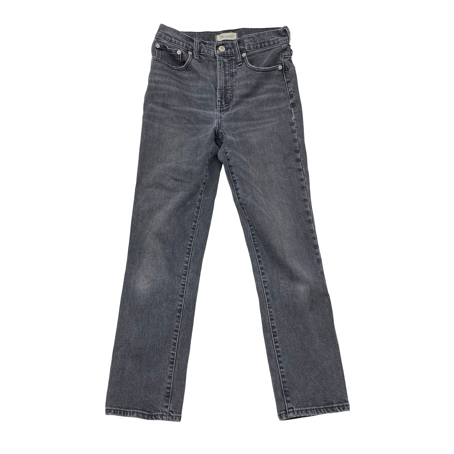 Jeans Straight By Madewell In Black Denim, Size:2