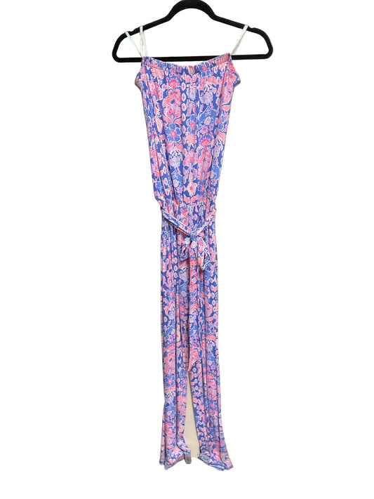 Jumpsuit Designer By Lilly Pulitzer In Blue & Pink, Size:L
