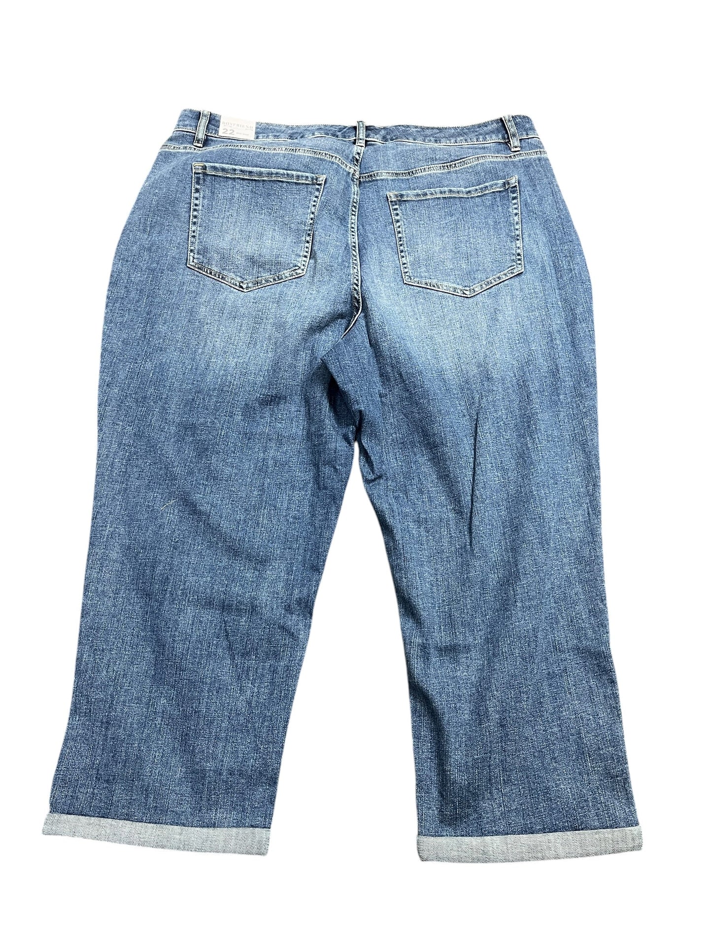 Jeans Boyfriend By Lane Bryant In Blue Denim, Size:22