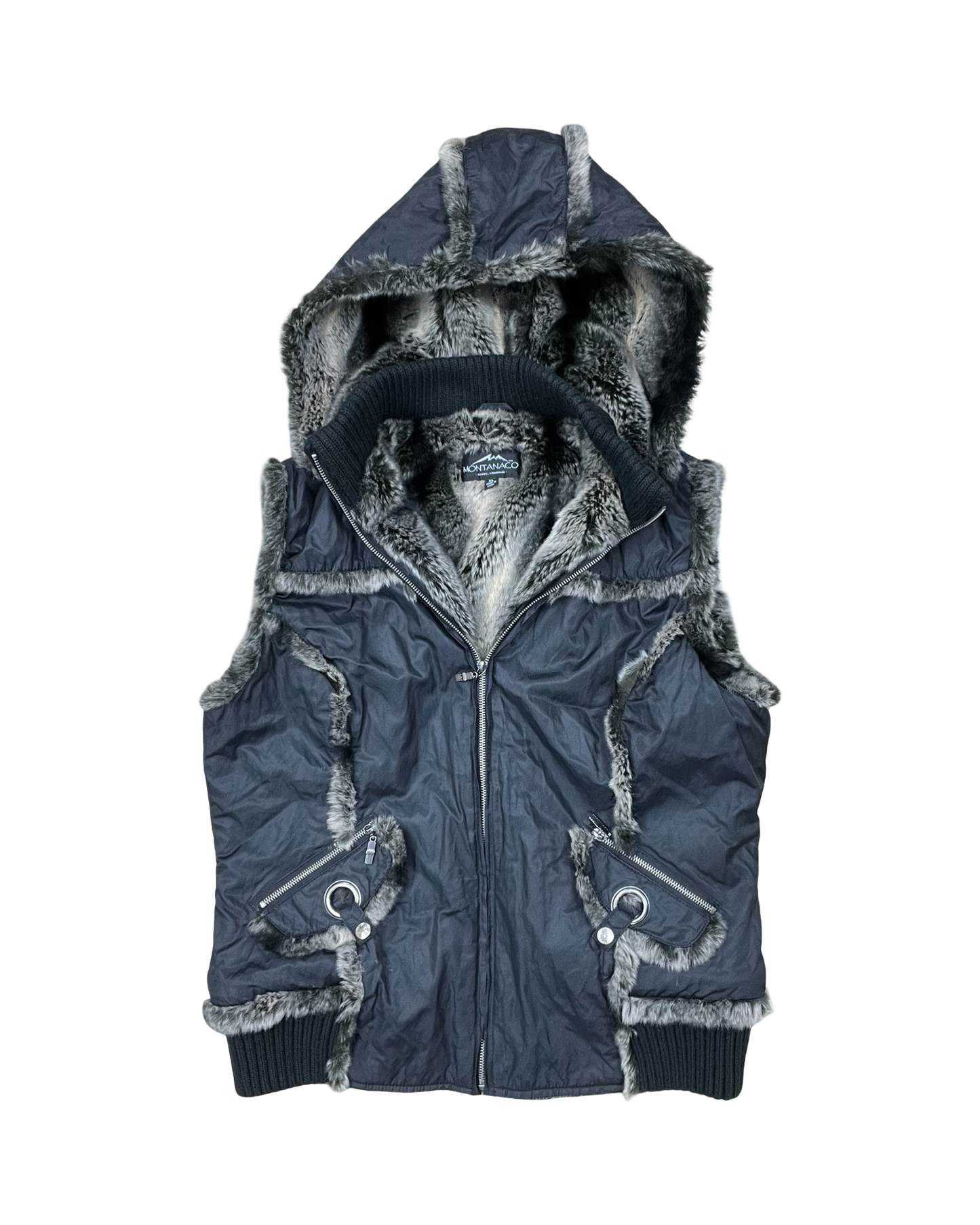 Vest Faux Fur & Sherpa By Clothes Mentor In Black, Size:Xl