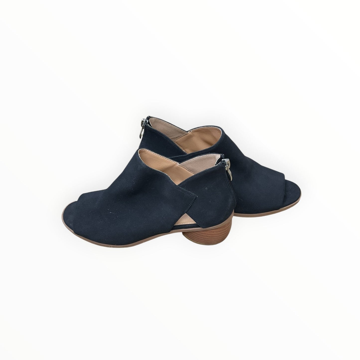 Sandals Heels Block By Clothes Mentor In Black, Size:8