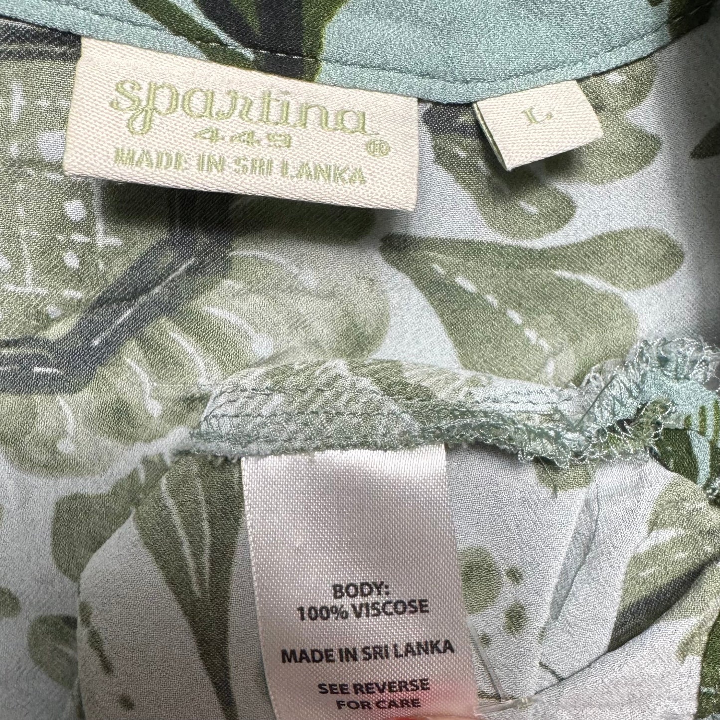 Top Long Sleeve By Spartina In Green, Size: L