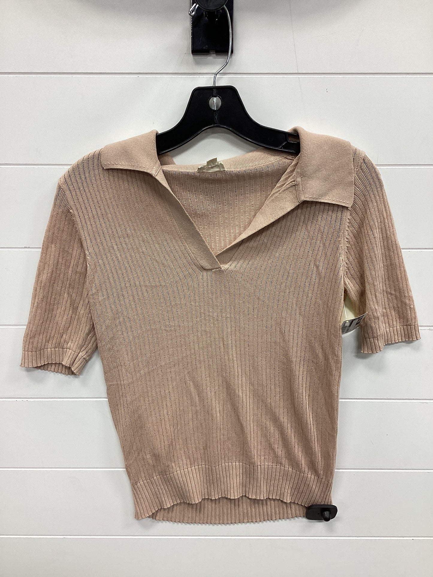 Top Ss By Hem & Thread In Tan, Size:S