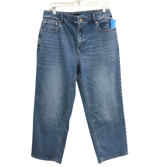 Jeans Cropped By Talbots In Blue Denim, Size:16