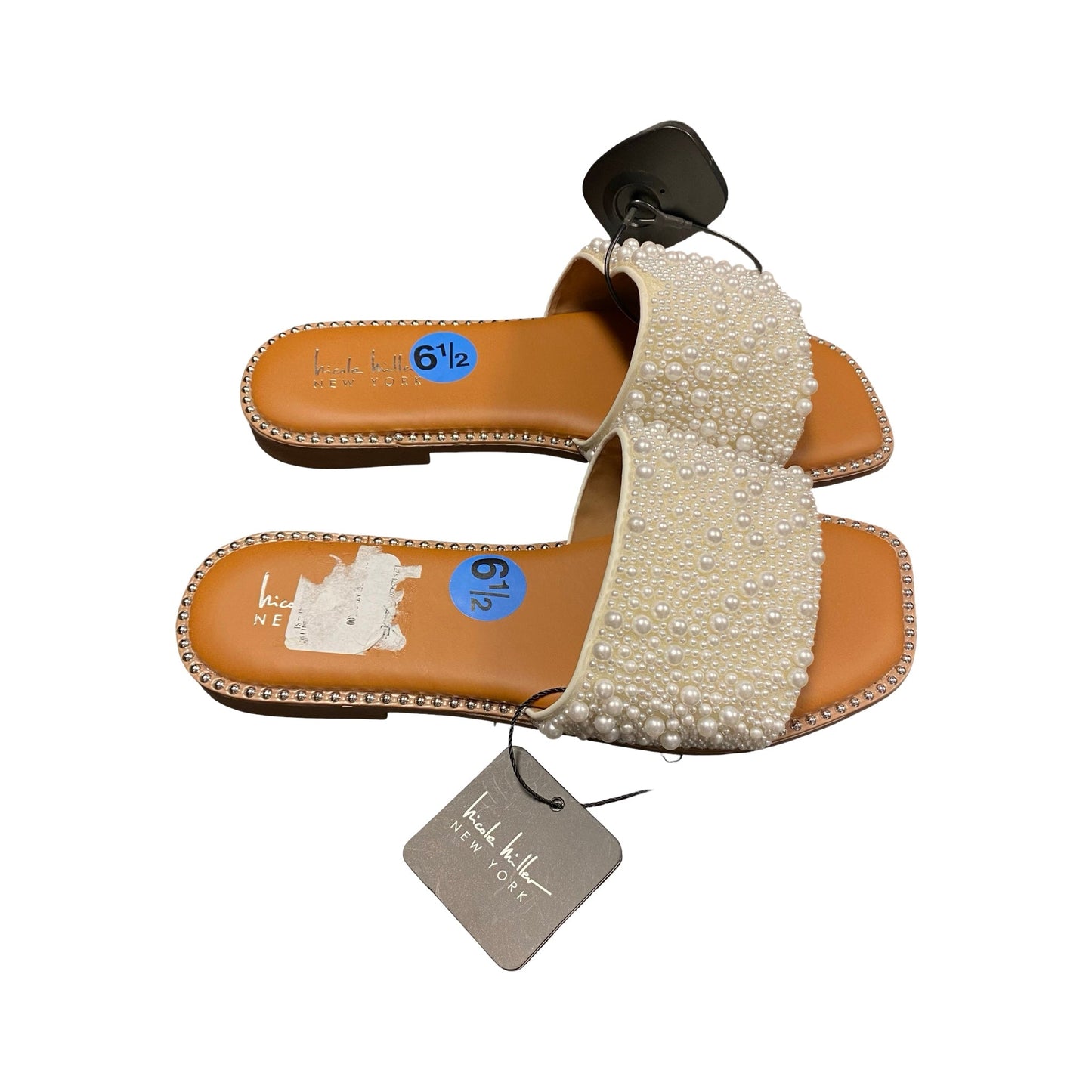 Sandals Flats By Nicole Miller In Multi, Size:6.5