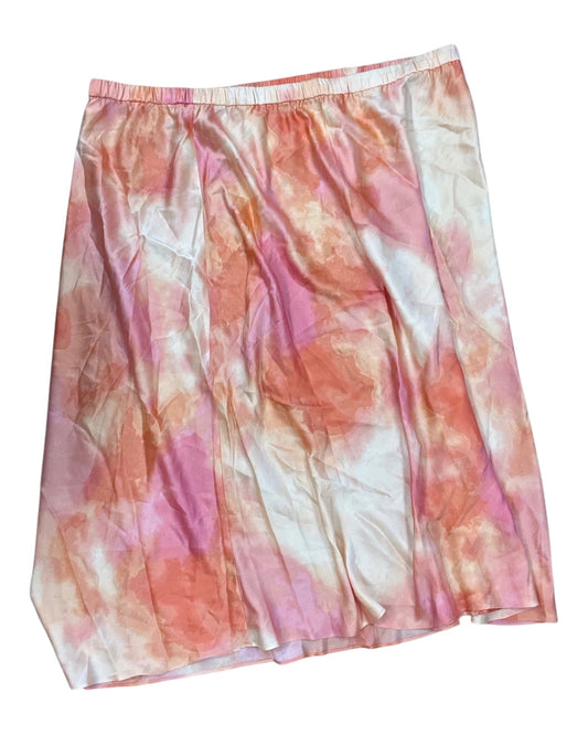 Skirt Midi By Susan Graver In Orange & Yellow, Size:2X