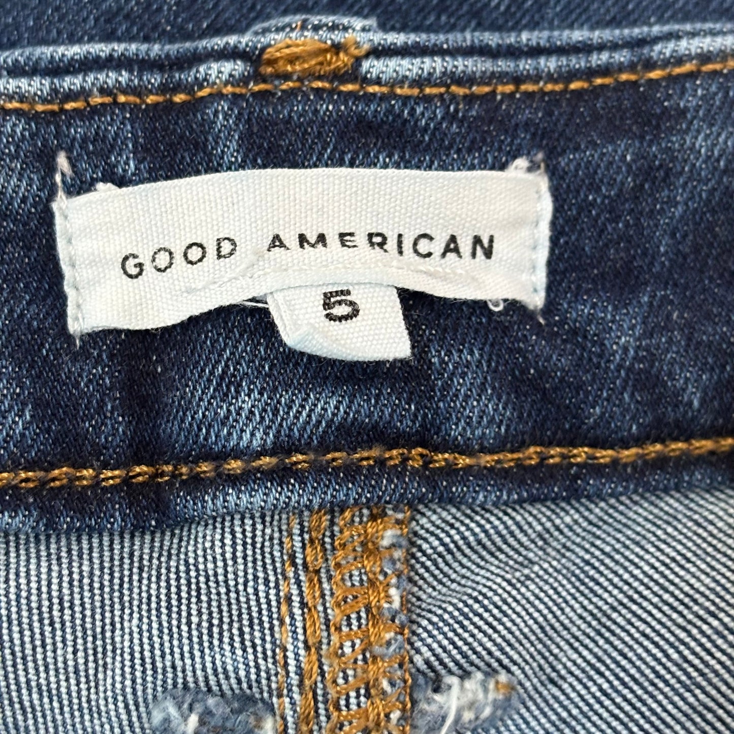 Jeans Boot Cut By Good American In Blue Denim, Size: 18