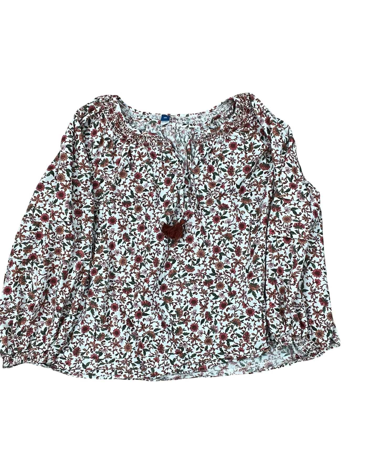 Top 3/4 Sleeve By Old Navy In Floral Print, Size:1X