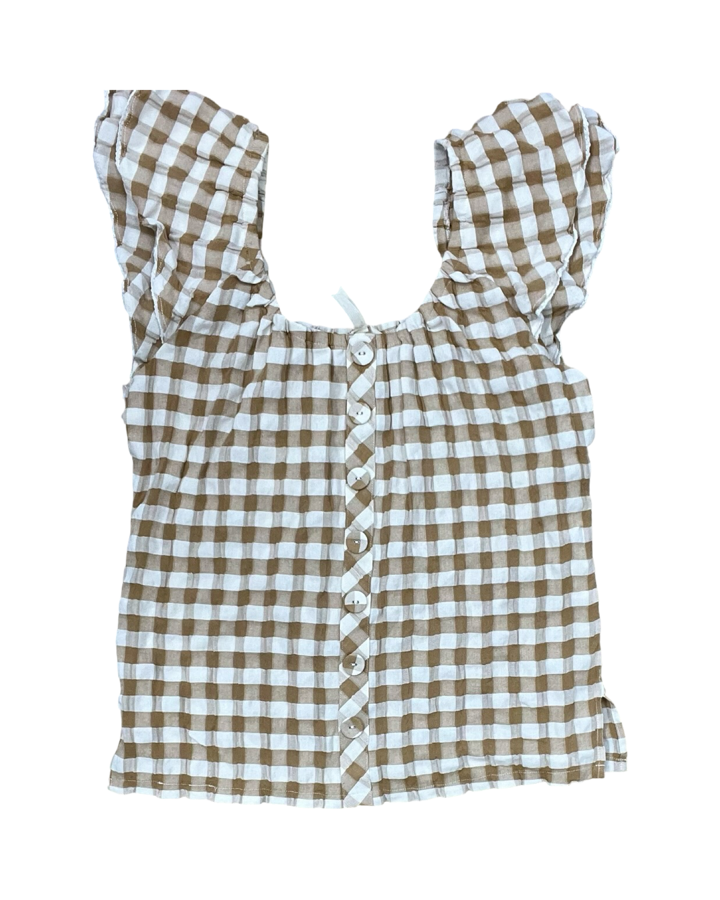 Blouse Ss By Matilda Jane In Brown & White, Size:M