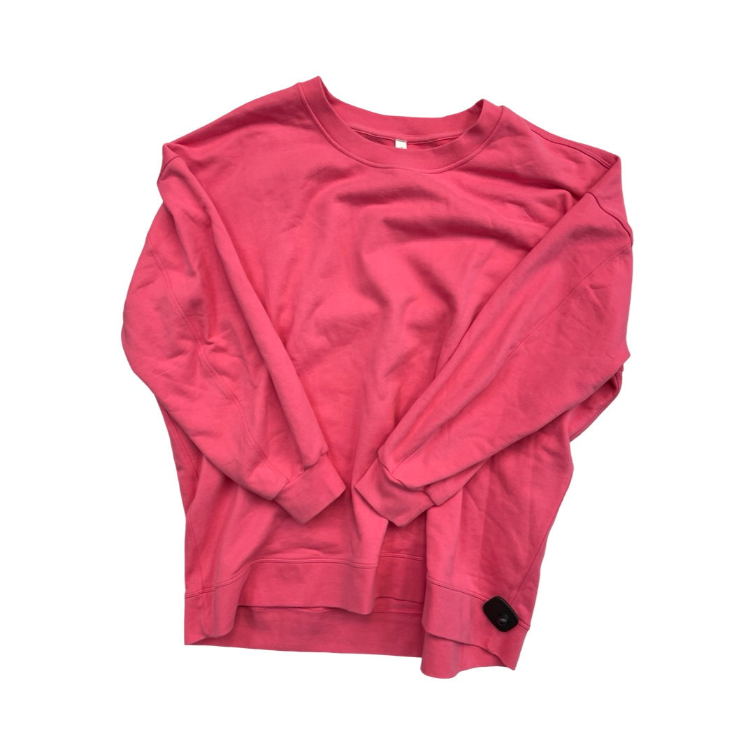 Athletic Sweatshirt Crewneck By Lululemon In Pink, Size:18