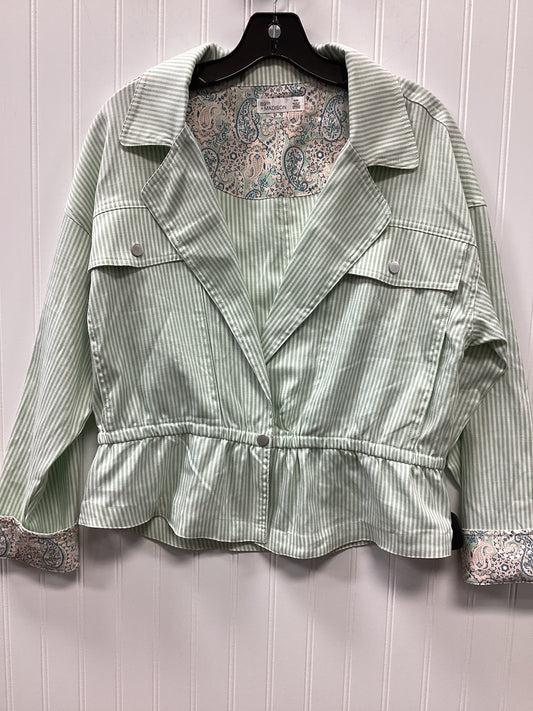 Top Ls By 89Th And Madison In Green & White, Size:M