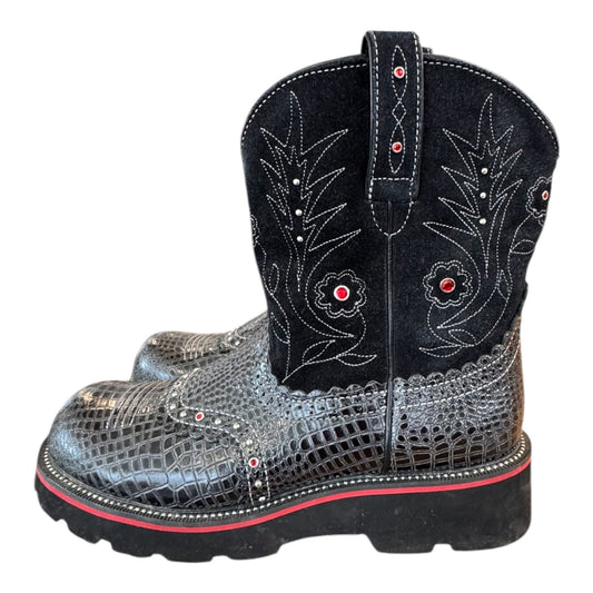 Boots Ankle Flats By Ariat In Black, Size:10