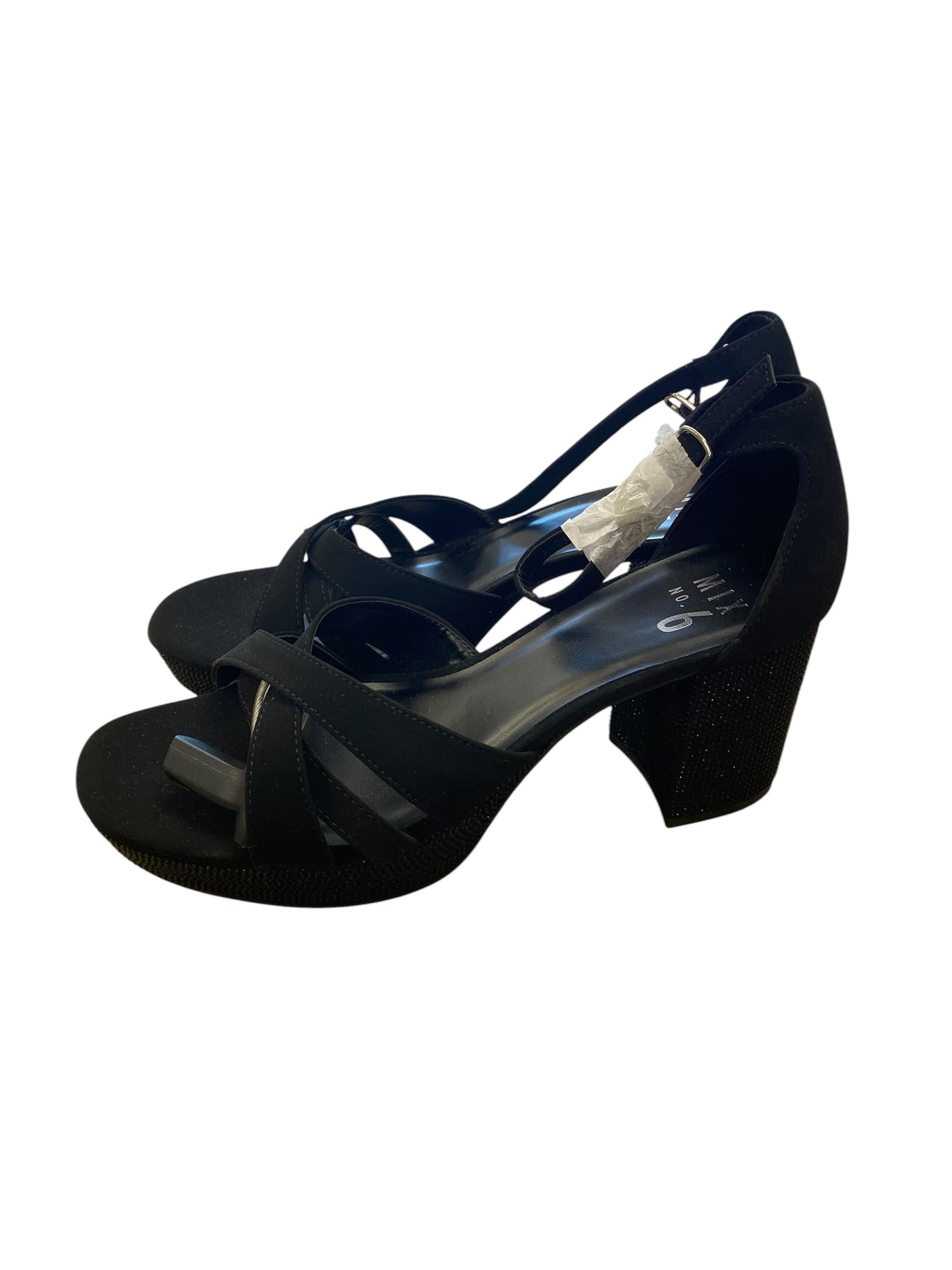 Sandals Heels Block By Mix No 6 In Black, Size: 10