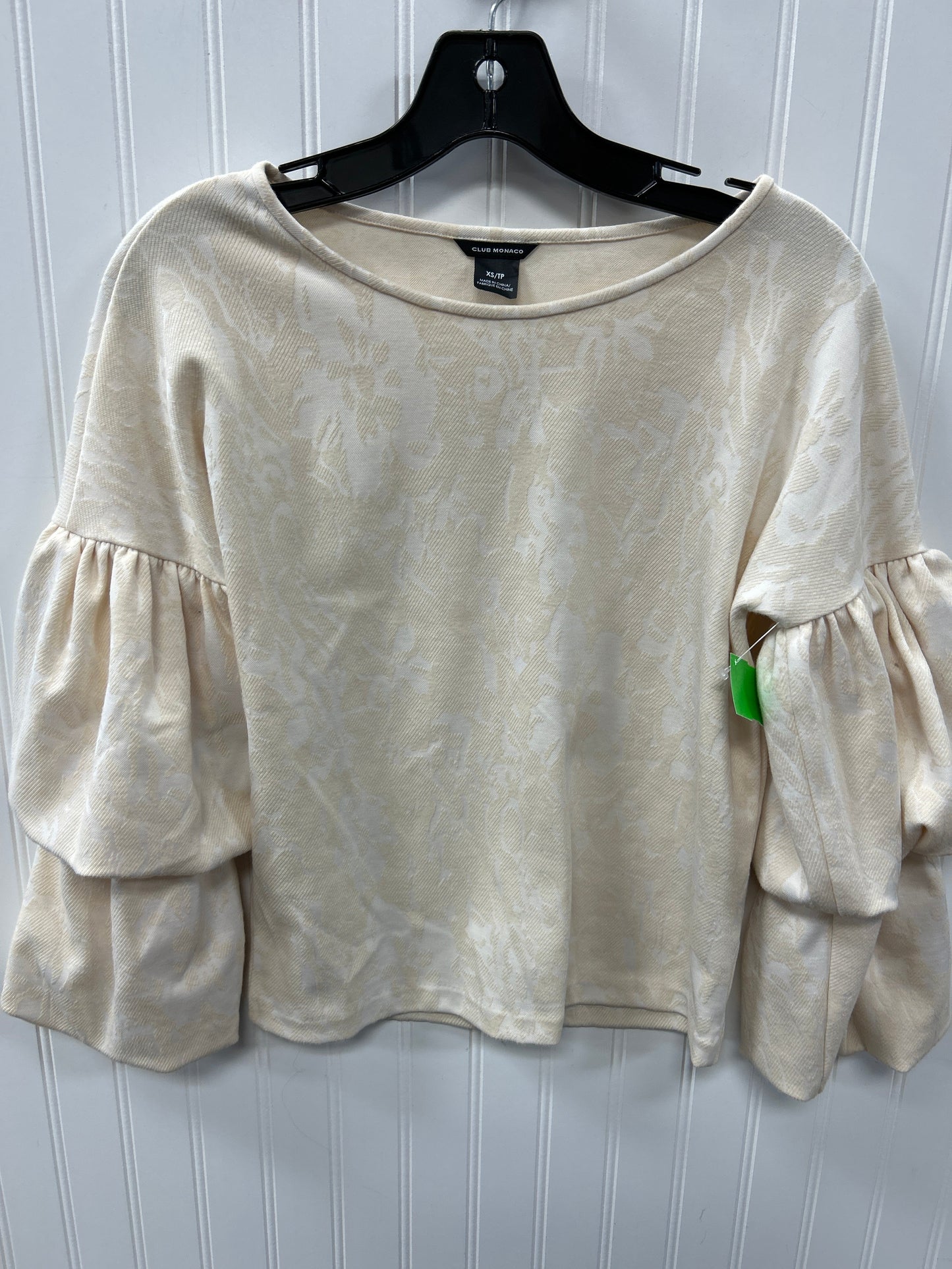 Top Ls By Club Monaco In Cream, Size:Xs