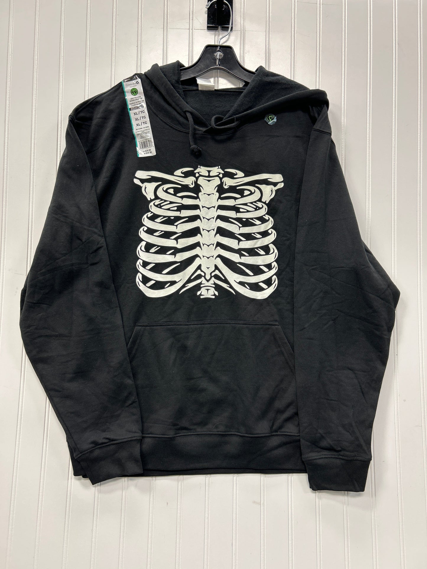 Sweatshirt Hoodie By Clothes Mentor In Black, Size:Xl