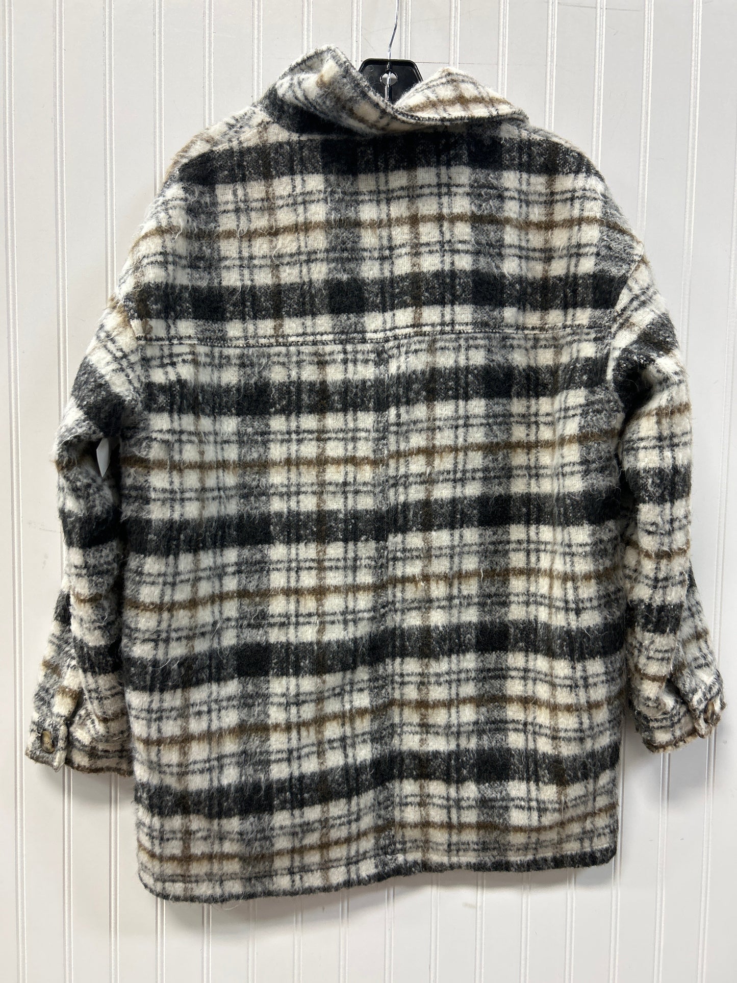 Jacket Fleece By Universal Thread In Plaid Pattern, Size:M