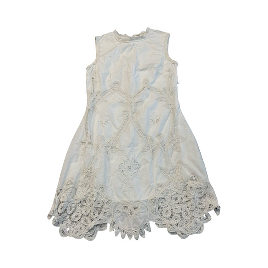 Dress Casual Midi By Anthropologie In White, Size:4