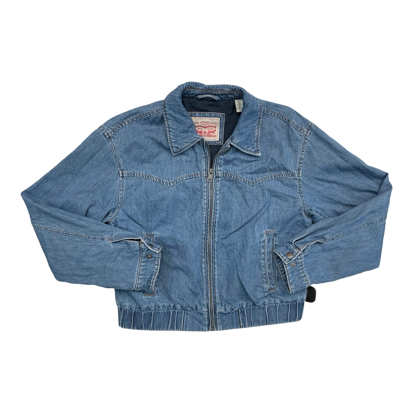 Jacket Denim By Levis In Blue Denim, Size:M