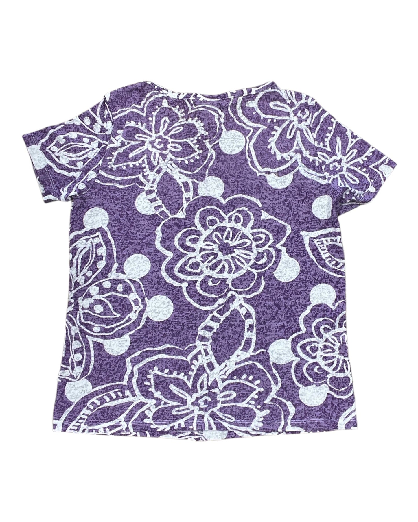 Top Ss By Christopher And Banks In Purple & White, Size:L