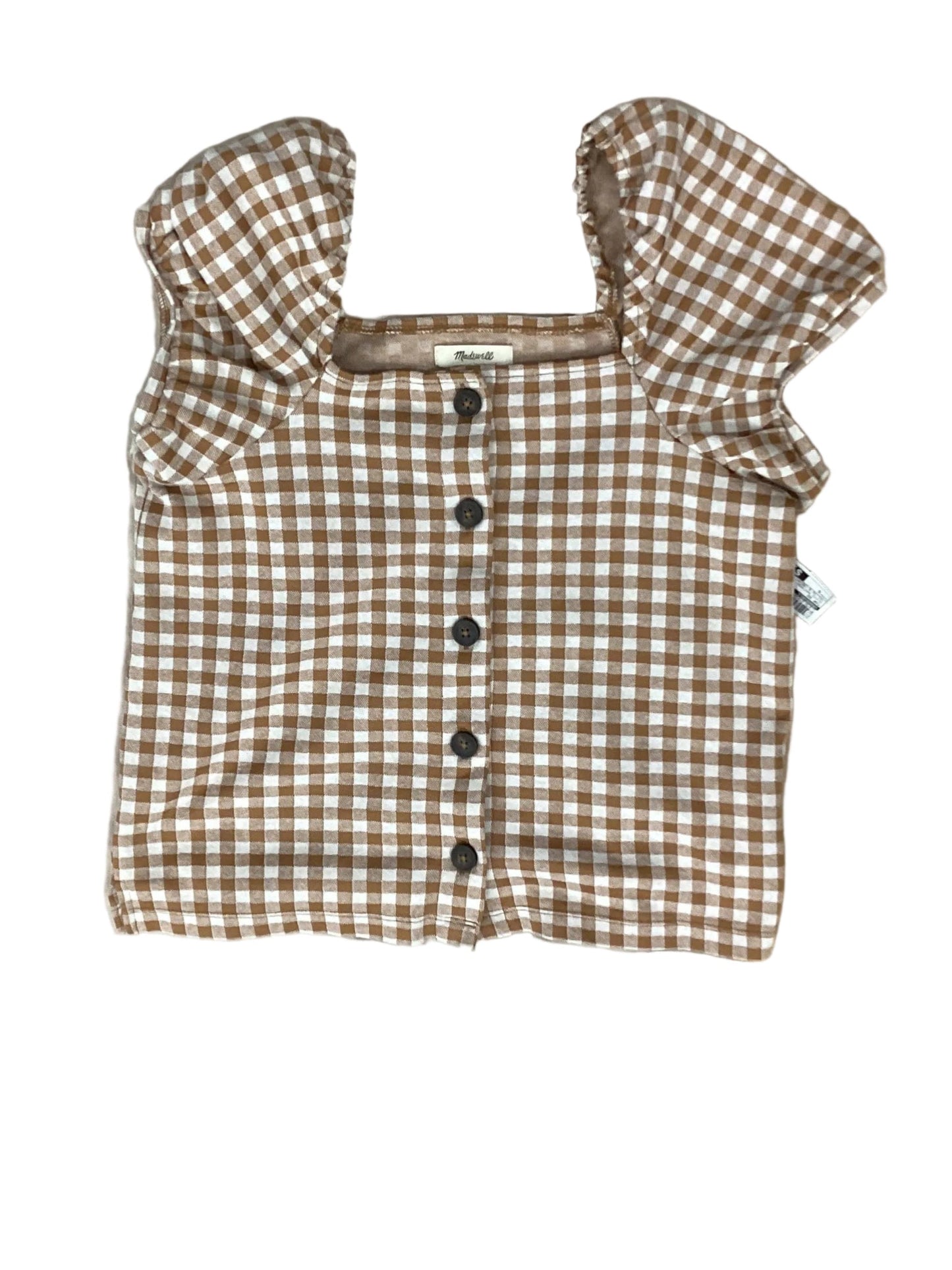 Top Ss By Madewell In Plaid Pattern, Size:S