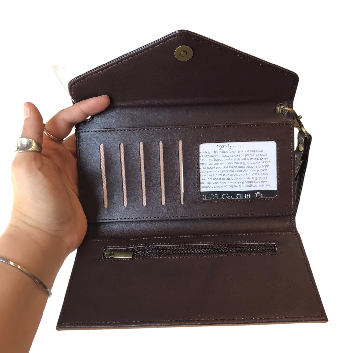 Wristlet By Simply Noelle In Brown, Size:Medium