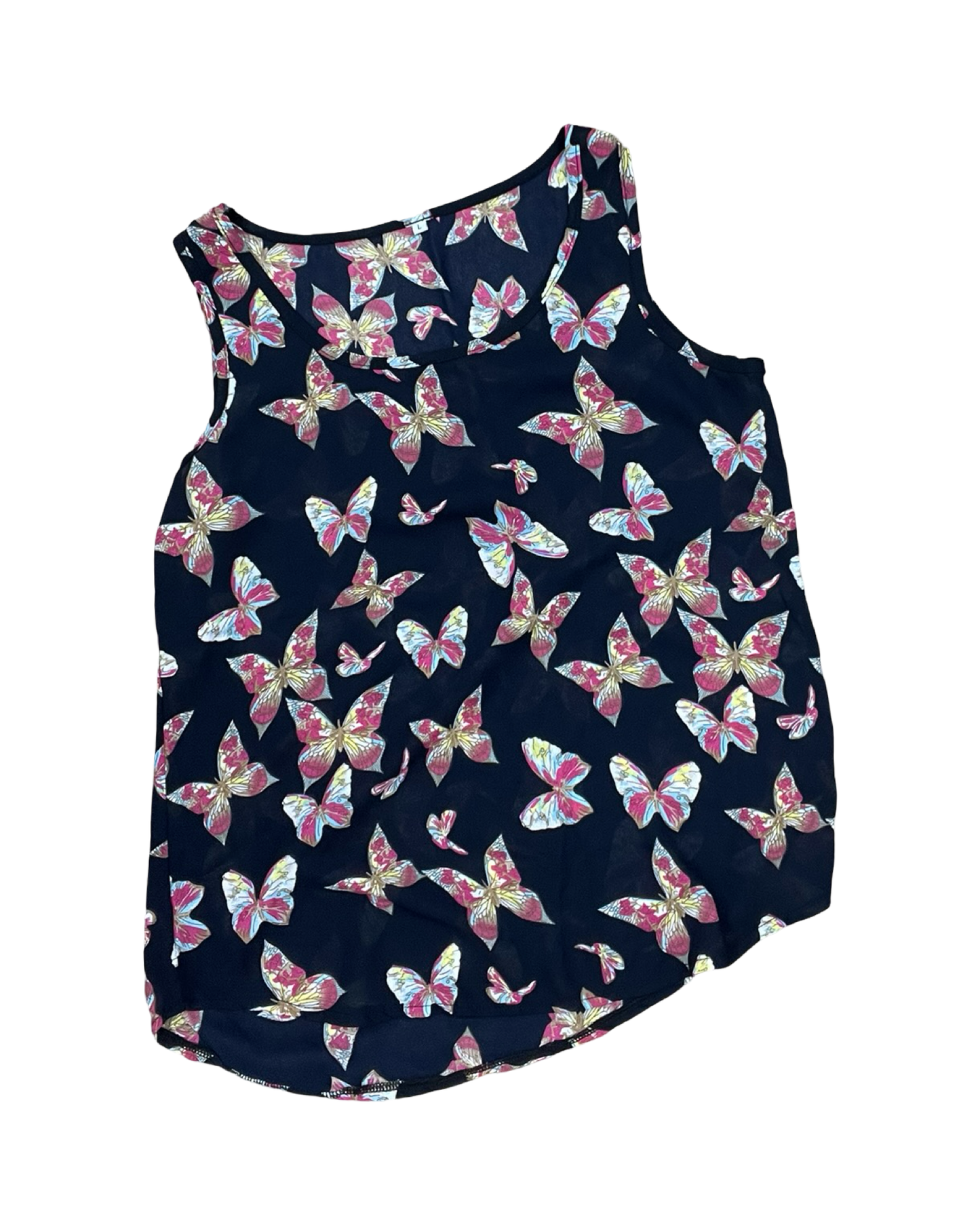 Top Sleeveless By Clothes Mentor In Black, Size:L