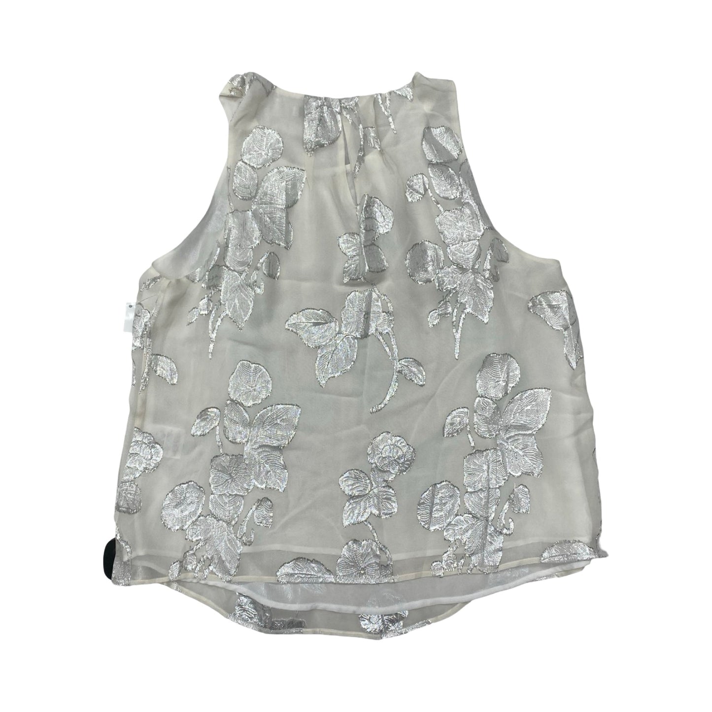 Top Sleeveless By Joie In Cream & Silver, Size:S