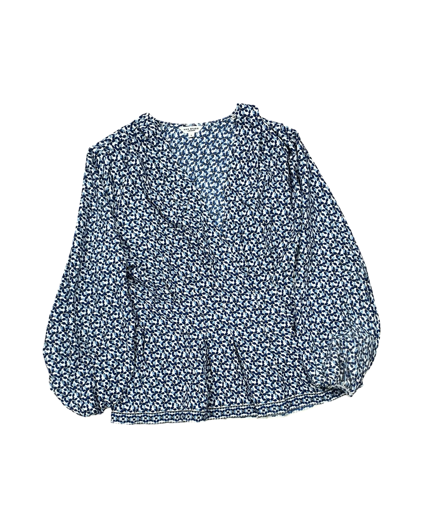 Top Ss By Max Studio In Blue & White, Size:L