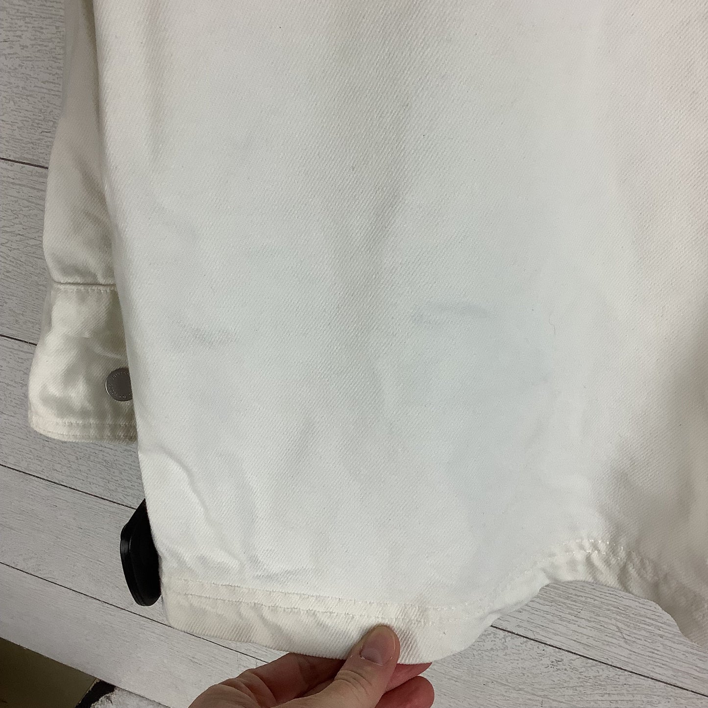 Jacket Denim By Universal Thread In White Denim, Size: S (oversized)