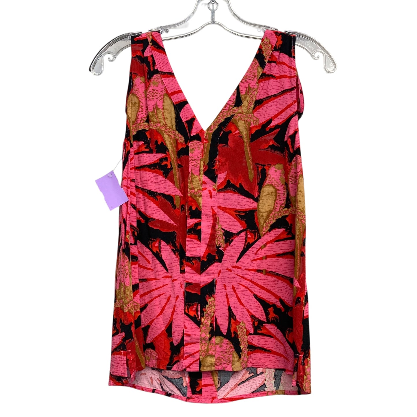 Top Sleeveless By J. Crew In Black & Pink, Size:Xxs