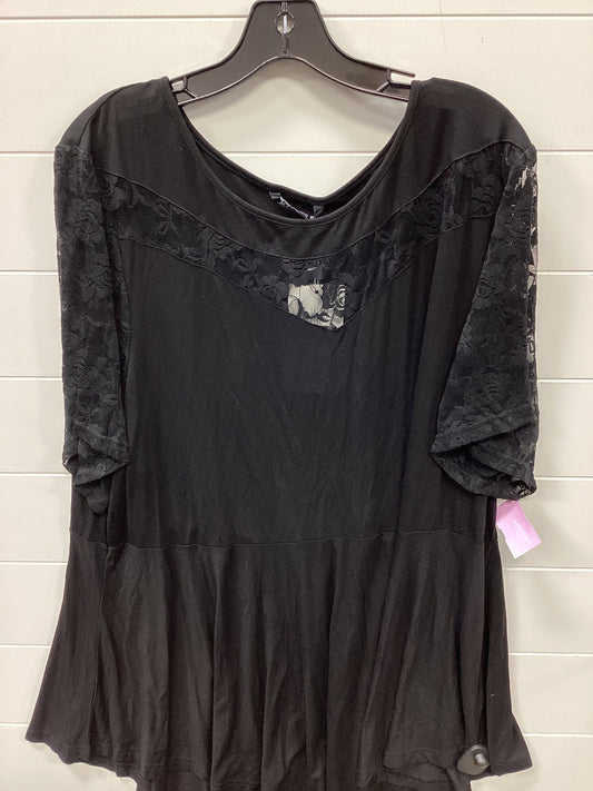 Top Ss By Bloomchic In Black, Size:3X