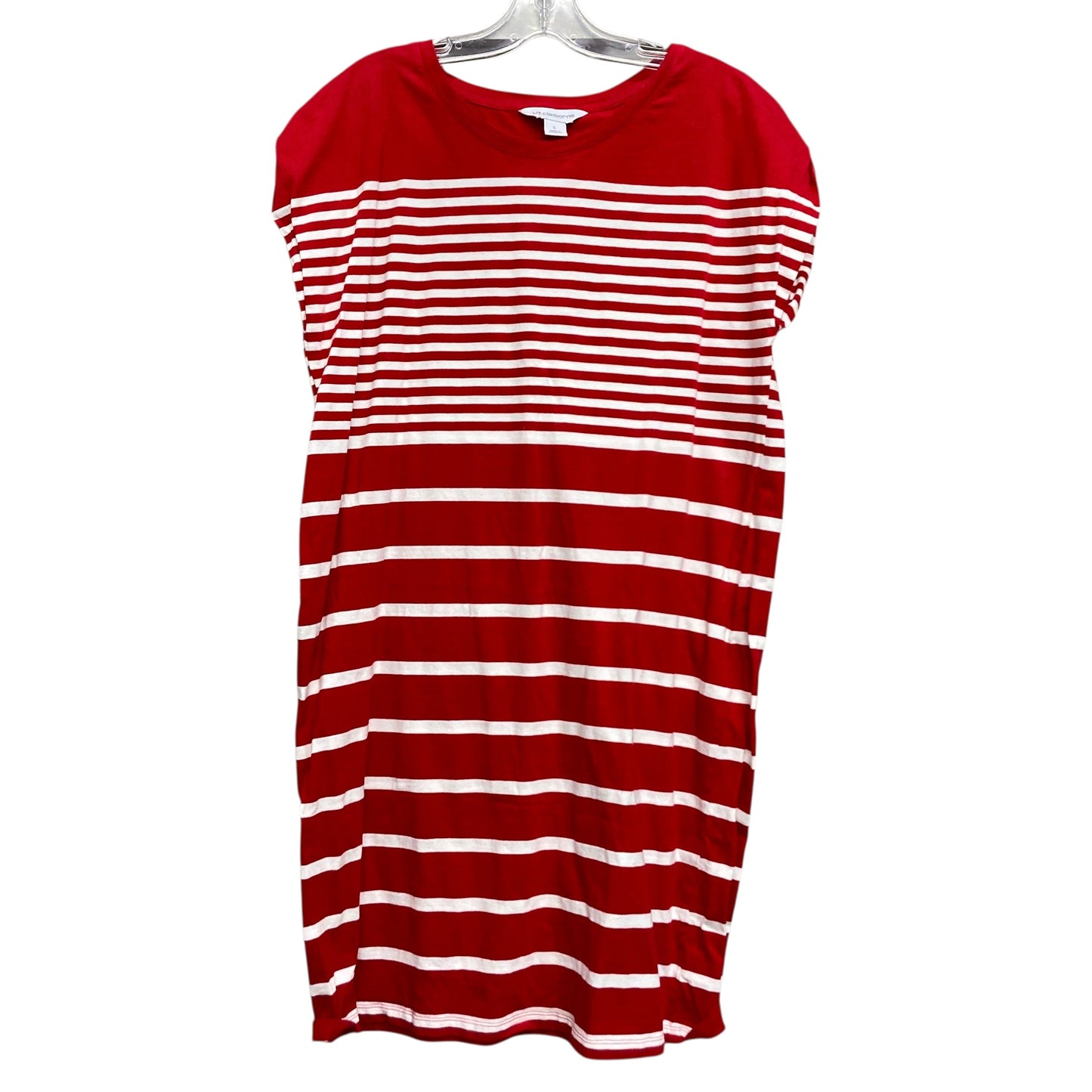 Dress Casual Short By Liz Claiborne In Red & White, Size:L