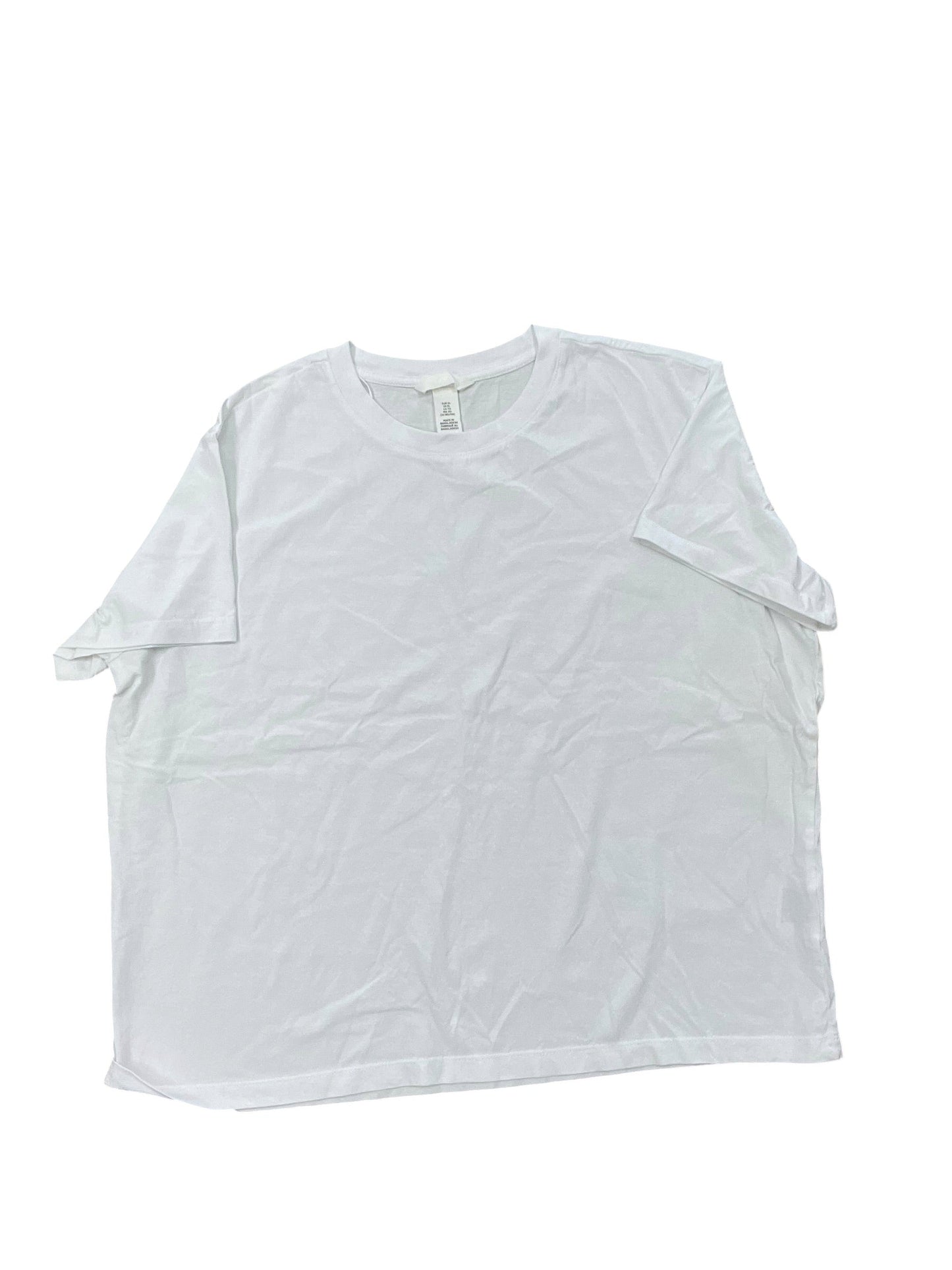Top Ss Basic By H&M In White, Size:Xl